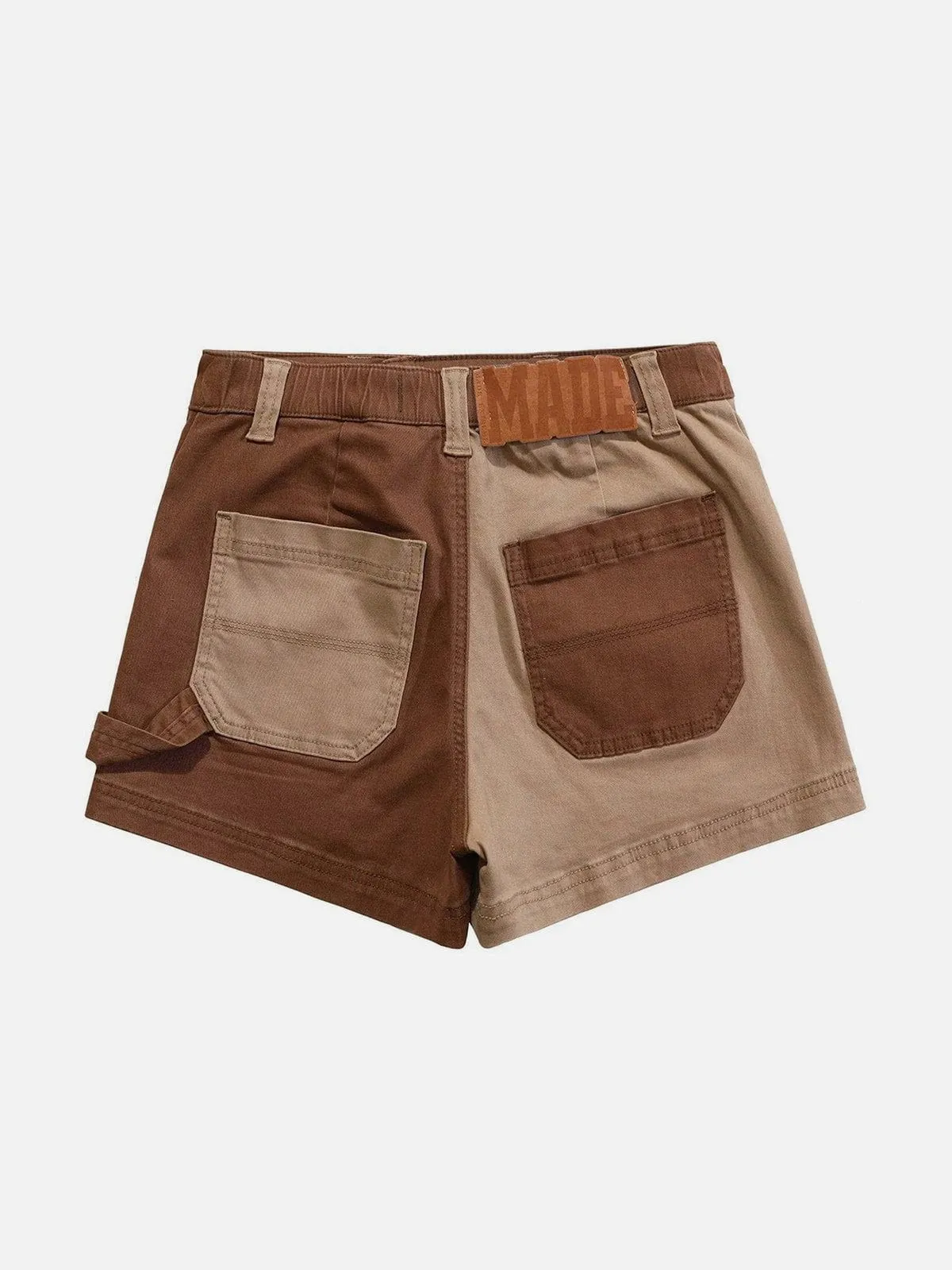 AlanBalen® - Color Patchwork Slim Fit Denim Shorts