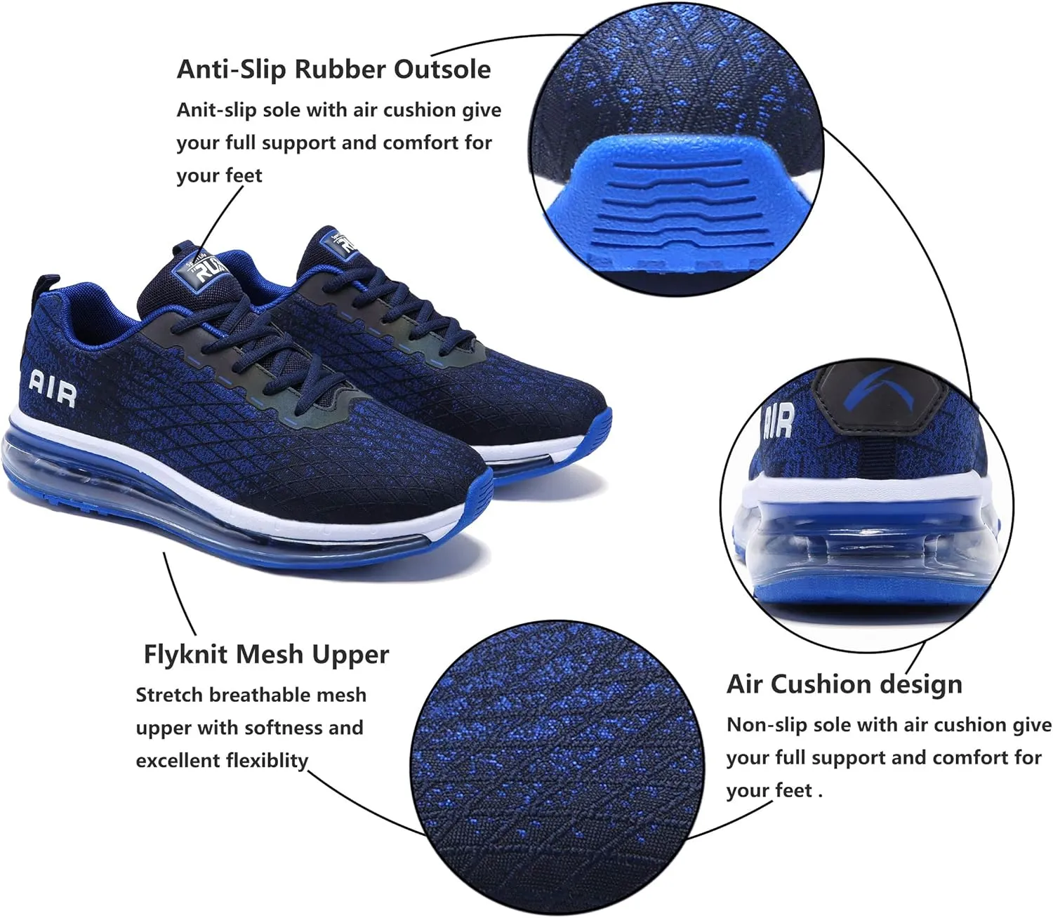 Azooken Men's Walking Shoes Jogging Tennis Footwear Fitness Road Running Fashion Sneakers