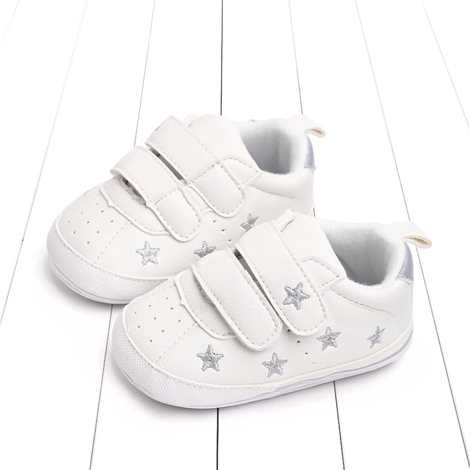 Heart Pattern Baby Girls Loafers Prewalker Dress Shoes Infant Cute Double Strap Flat Bottom Casual Sports Shoes
