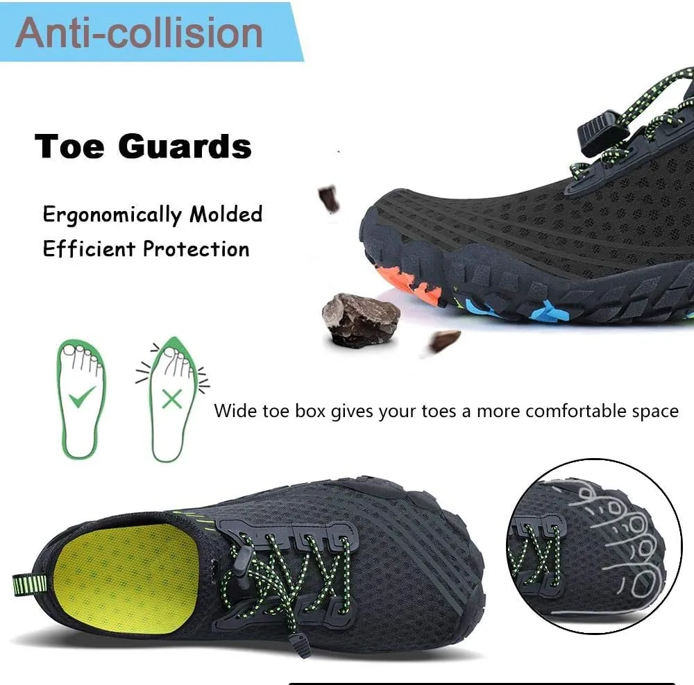 MAYZERO Water Shoes Men Women Swim Surf Shoes Beach Pool Shoes Wide Toe Hiking Aqua Shoes Winter House Slippers