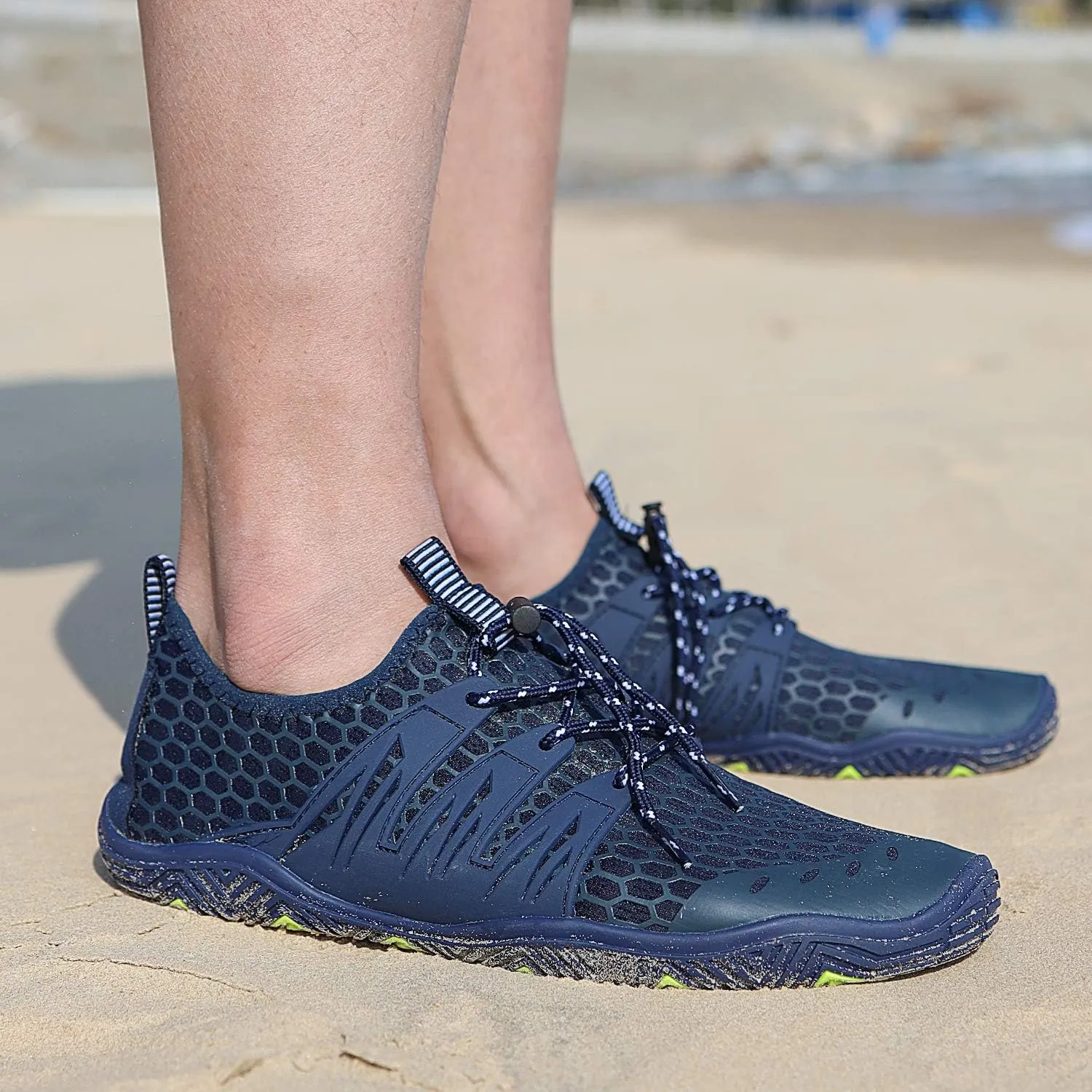 MAYZERO Water Shoes Men Women Swim Surf Shoes Beach Pool Shoes Wide Toe Hiking Aqua Shoes Winter House Slippers