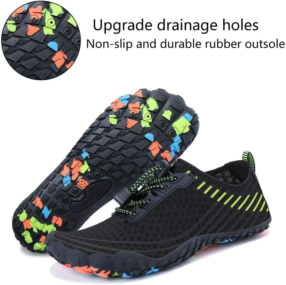 MAYZERO Water Shoes Men Women Swim Surf Shoes Beach Pool Shoes Wide Toe Hiking Aqua Shoes Winter House Slippers