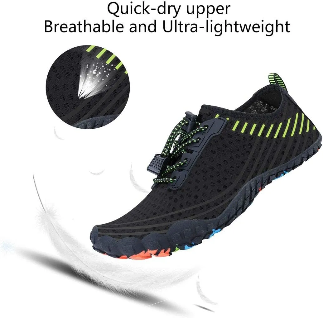 MAYZERO Water Shoes Men Women Swim Surf Shoes Beach Pool Shoes Wide Toe Hiking Aqua Shoes Winter House Slippers