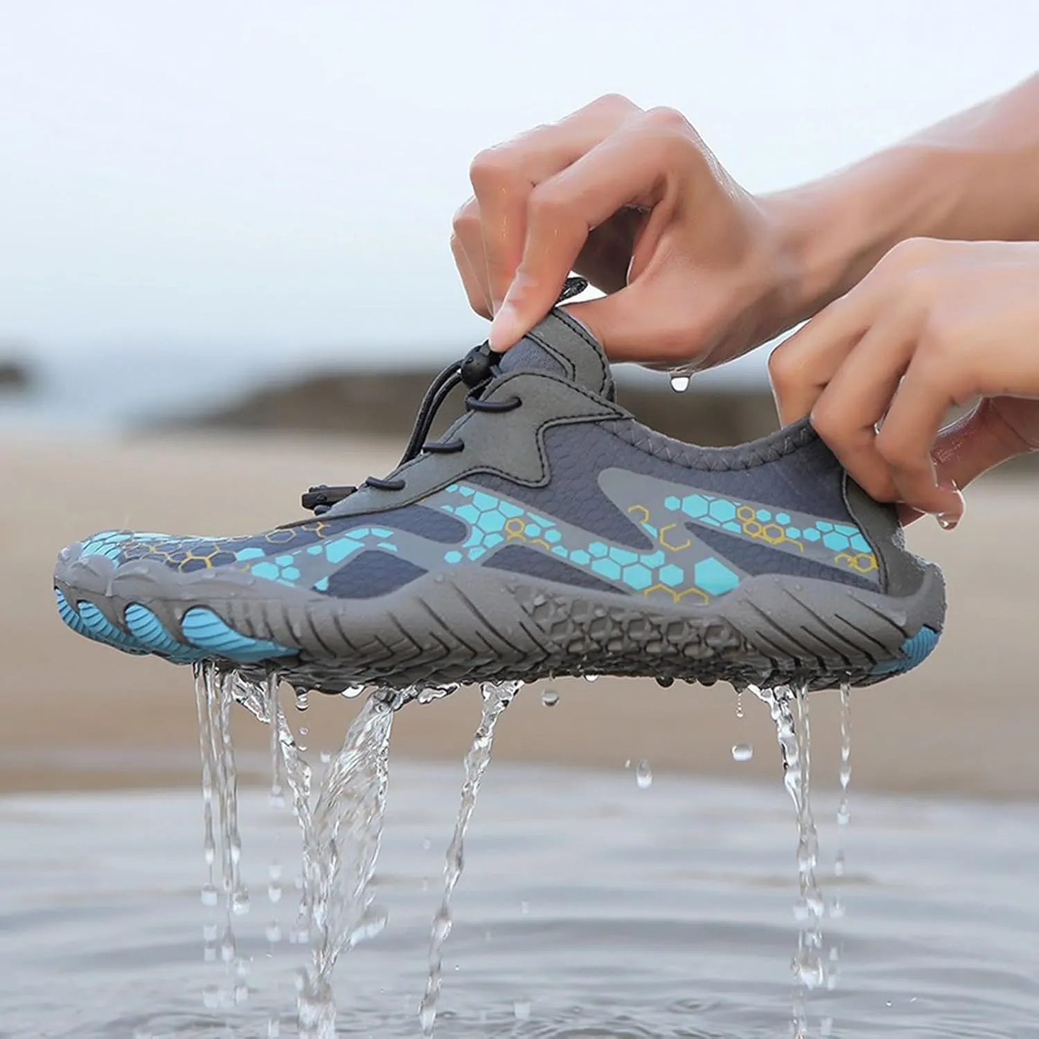 Non Slip Quick-Dry Water Shoes for Women Men Beach Sports Barefoot Shoes Lightweight Wading Shoe Surfing Shoe