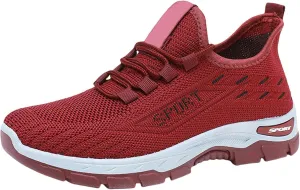 Ortho Shoes for Women Men Knitted Mesh Breathable Orthopedic Sneaker,Non Slip&Arch Support Soft-Soled Tennis Athletic Hiking Shoe,Lightweight Plantar Fasciitis Neuropathy Sneakers with Wide Toe Box