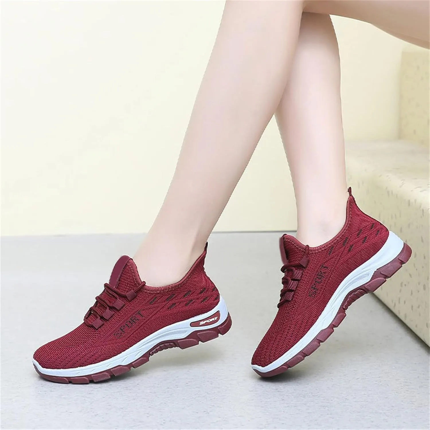 Ortho Shoes for Women Men Knitted Mesh Breathable Orthopedic Sneaker,Non Slip&Arch Support Soft-Soled Tennis Athletic Hiking Shoe,Lightweight Plantar Fasciitis Neuropathy Sneakers with Wide Toe Box