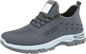 Orthowear Shoes for Women Men Lightweight Non Slip Tennis Athletic Shoes,Soft-Soled&Arch Support Gym Tennis Athletic Sneakers,Knitted Mesh Breathable Comfort Orthopedic Sneakers with Wide Toe Box