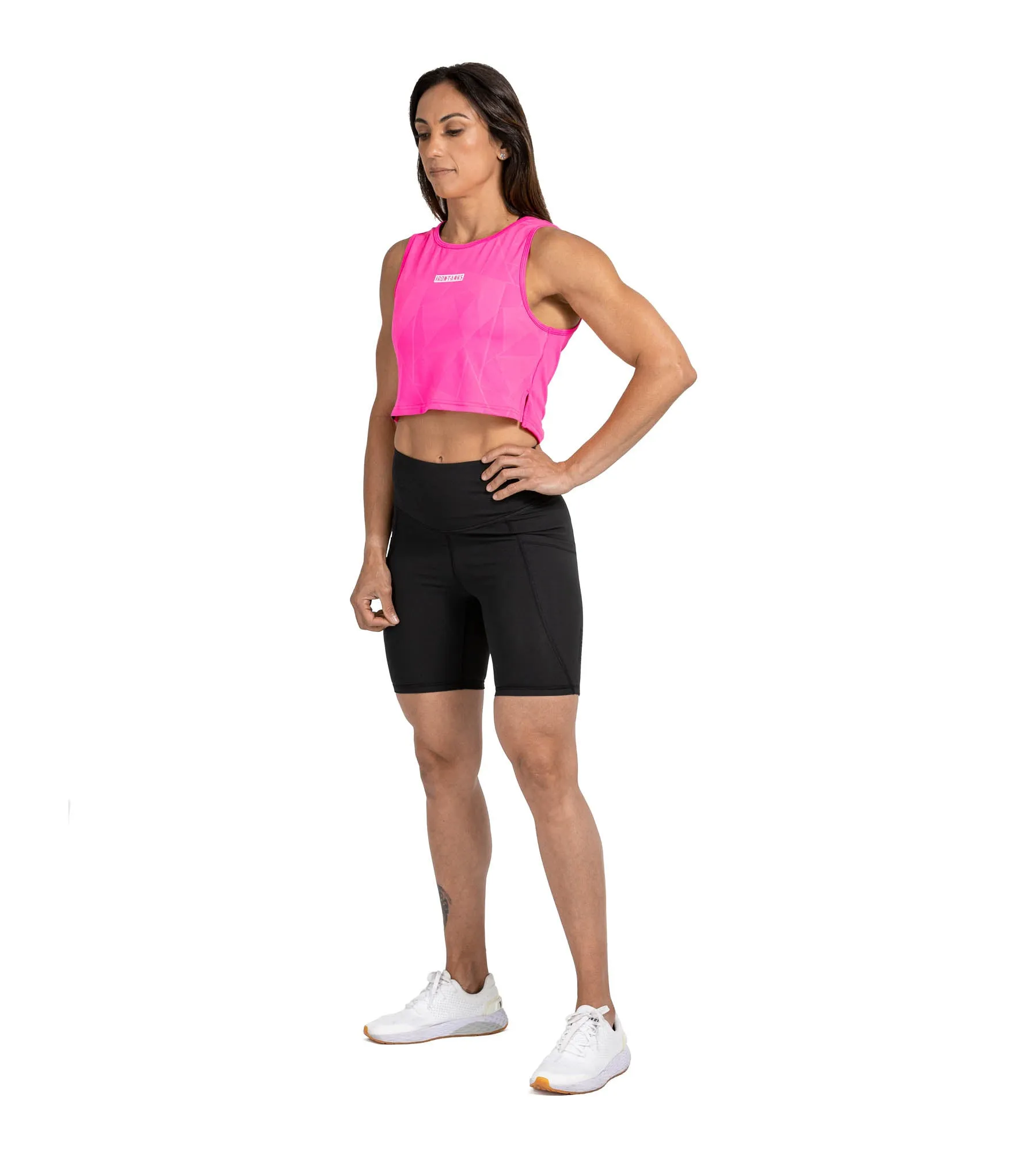 Sabre Crop Tank - Hot Pink