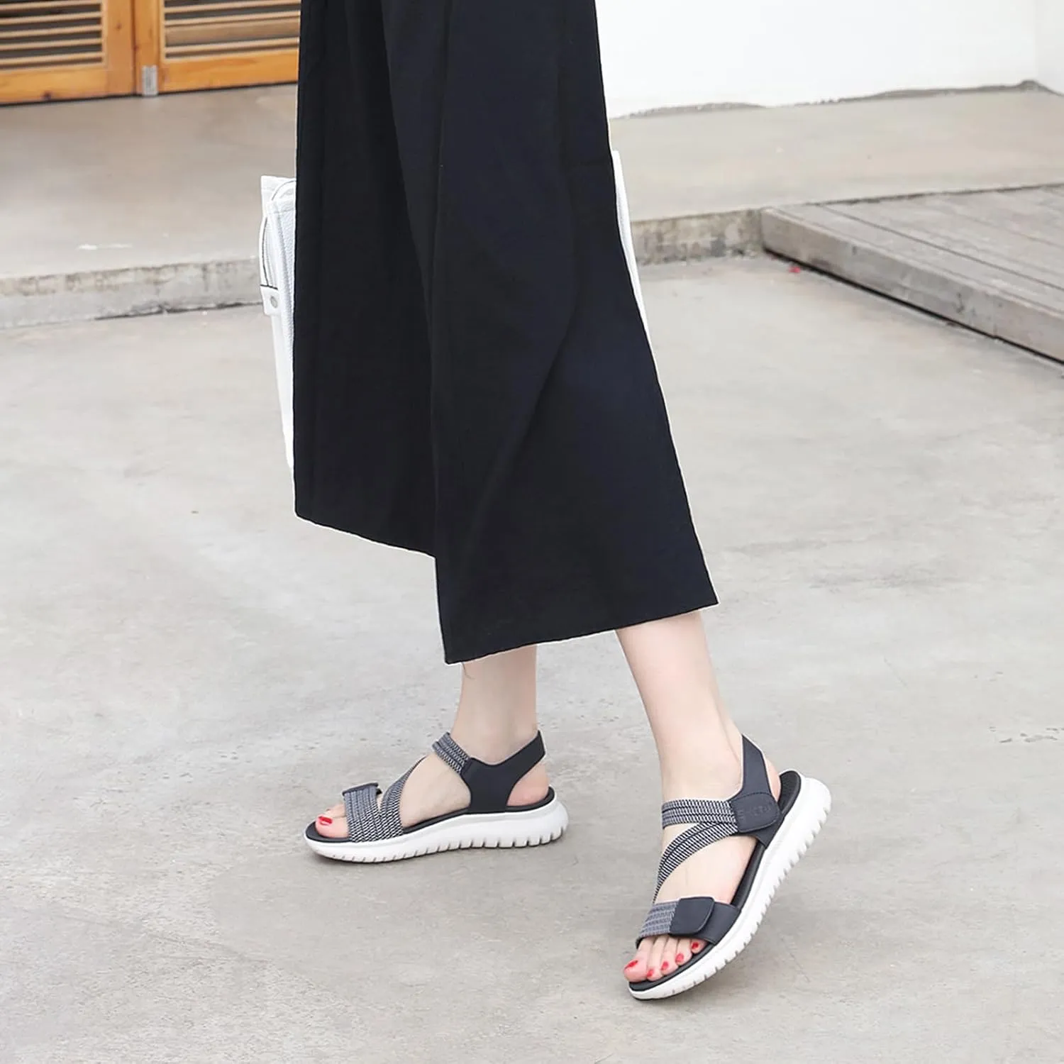 Semshedy Women Sports Sandals with Ankle Strap Walking Sandals Ladies Hiking Sandals for Summer Beach Athletic Sandals