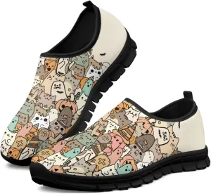 Women's Slip On Sneakers Casual Loafers Lightweight Tennis Footwear Comfort Soft Walking Shoes